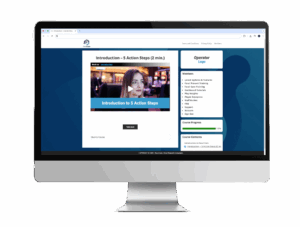 Screenshot of Focal Care staff training platform user interface