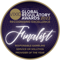 Award badge — recognition of Focal Research achievement in safer gambling industry