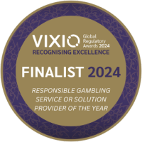 Focal Research award finalist badge — recognition for excellence in safer gambling solutions